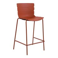 Lot de 4 chaises hautes ROMA polypropylène/métal - Stamp