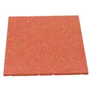 Lot de 4 dalles amortissantes 0,5 x 0,5 m ép. 35 mm rouge