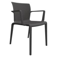 Lot de 4 fauteuils Docker anthracite