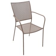 Lot de 4 fauteuils EGEO acier peint - sable