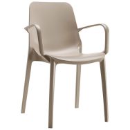 Lot de 4 fauteuils Ginevra - taupe