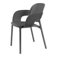 Lot de 4 fauteuils HUG Go Green technopolymère - anthracite