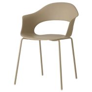 Lot de 4 fauteuils Lady B Go Green taupe - peint taupe