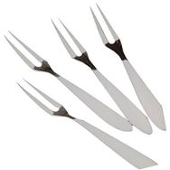Lot de 4 fourchettes à escargots en inox 12cm