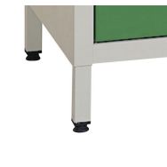 Lot de 4 pieds pour armoire casiers non visitable Gamma - Manutan Expert