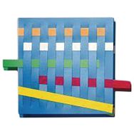 Lot de 4 planches à tisser carrés + 16 bandes en plastique souple