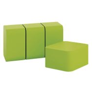 Lot de 4 poufs en mousse 40 x 23 x 40 cm - vert