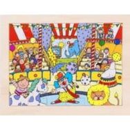Lot de 4 puzzles 'Les loisirs' de 24 pièces en bois.