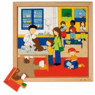 Lot de 4 puzzles bois la santé