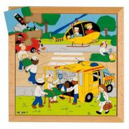 Lot de 4 puzzles bois 'les métiers'