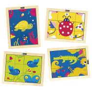 Lot de 4 puzzles magiques 12 pièces - les animaux -Nathan
