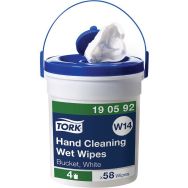 Lot de 4 seaux de lingettes nettoyage mains Tork