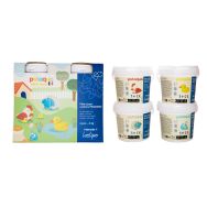 Lot de 4 x 500 g pâte à jouer en pots Pataqua