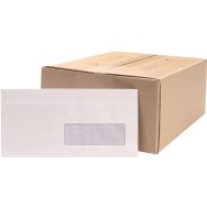 Lot de 500 Enveloppes 110x220 80g autocollantes fenêtre 45