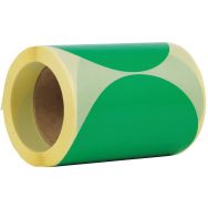 Lot de 500 Pastille adhésive amovible en rouleau ø150mm vert - Manutan