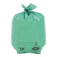 Lot de 500 Sacs poubelle NF 25 microns 30 L coloris vert