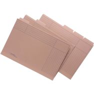 Lot de 50 Chemise sous-dossier Folio avec tab: chamois
