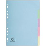 Lot de 50 Intercalaires carte pastel 180g forever 5 positions A4