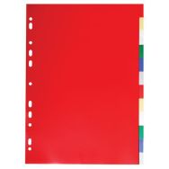 Lot de 50 Intercalaires polypropylène souple 12 positions - a4