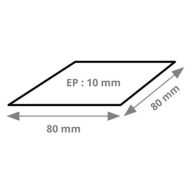 Lot de 50 Matelas acoustique antivibratoire Résiliant ® 10 mm 80x80