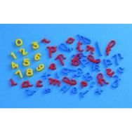 Lot de 50 lettres cursives, chiffres et signes magnétiques