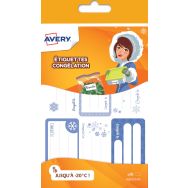 Lot de 540 Étiquette de congélation à motif - 63,5x33 mm - Bleu