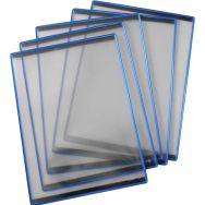 Lot de 5 5 poches magnétiques - A3 - Bleues - ouverture petit côté