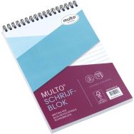 Lot de 5 Bloc-notes à spirale A5: ligne: 100 feuilles: 80 gr