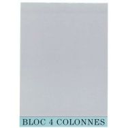 Lot de 5 Bloc de contrôle comptable - 4 colonnes
