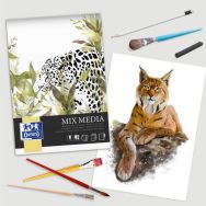 Lot de 5 Bloc dessin Mixmedia Oxford Art endossé A4 50p 225g