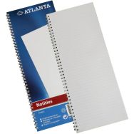 Lot de 5 Cahier: 330 x 135mm reliure spirale 50 feuil/100 pages: bleu