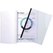 Lot de 5 Chemises de présentation pour relier avec Serodo PVC lisse 20x100e -A4