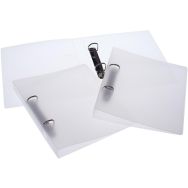 Lot de 5 Classeur A5: PP: 2 anneaux: 27/20 mm: transparent