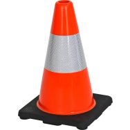 Lot de 5 Cône lesté 30cm avec bande classe 2 orange-Lot de 5 - Viso