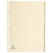 Lot de 5 Intercalaires carte peau 155g 26 positions de a à z A4