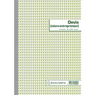 Lot de 5 Manifold Devis Micro-entrepreneur 50 feuillets dupli autocopiants