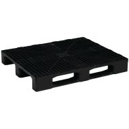 Lot de 5 Palette noire lourde et recyclée - 1000x1200x160 mm