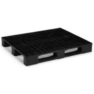 Lot de 5 Palette noire medium et recyclée - 1000x1200x150 mm