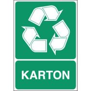 Lot de 5 Panneau de signalisation pour tri sélectif - Carton - Adhésif