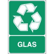 Lot de 5 Panneau de signalisation pour tri sélectif - Verre