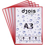 Lot de 5 Poche Drypocket anti-humidité - sans pivot - A3 - rouge