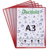 Lot de 5 Poche Drypocket anti-humidité à anse - A3 - rouge