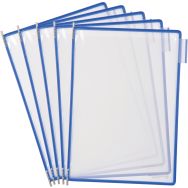 Lot de 5 Poche à pivots - A4 - portrait - bleu