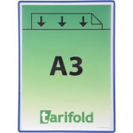 Lot de 5 Poche standard Tarifold - sans pivots - A3 - bleu