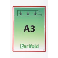 Lot de 5 Poche standard Tarifold - sans pivots - A3 - rouge