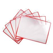 Lot de 5 Porte-brochure à accrocher - paysage - A4 - rouge