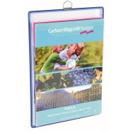 Lot de 5 Porte-brochure à accrocher - portrait - A4 - rouge