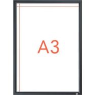 Lot de 5 Porte affiche clipasble ImpressionPro A3 cadre graphite
