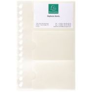 Lot de 5 Recharge 10 pochettes pour porte cartes 19x12,5cm Cristal