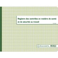 Lot de 5 Registre des contrôles de santé et de sécurité au travail - 20 pages